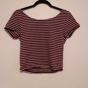 Striped Low Back Crop Top